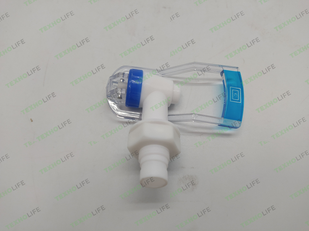 Кран кулера, KL005, наружняя резьба (синий) Кран кулера, KL005, наружняя резьба (синий)