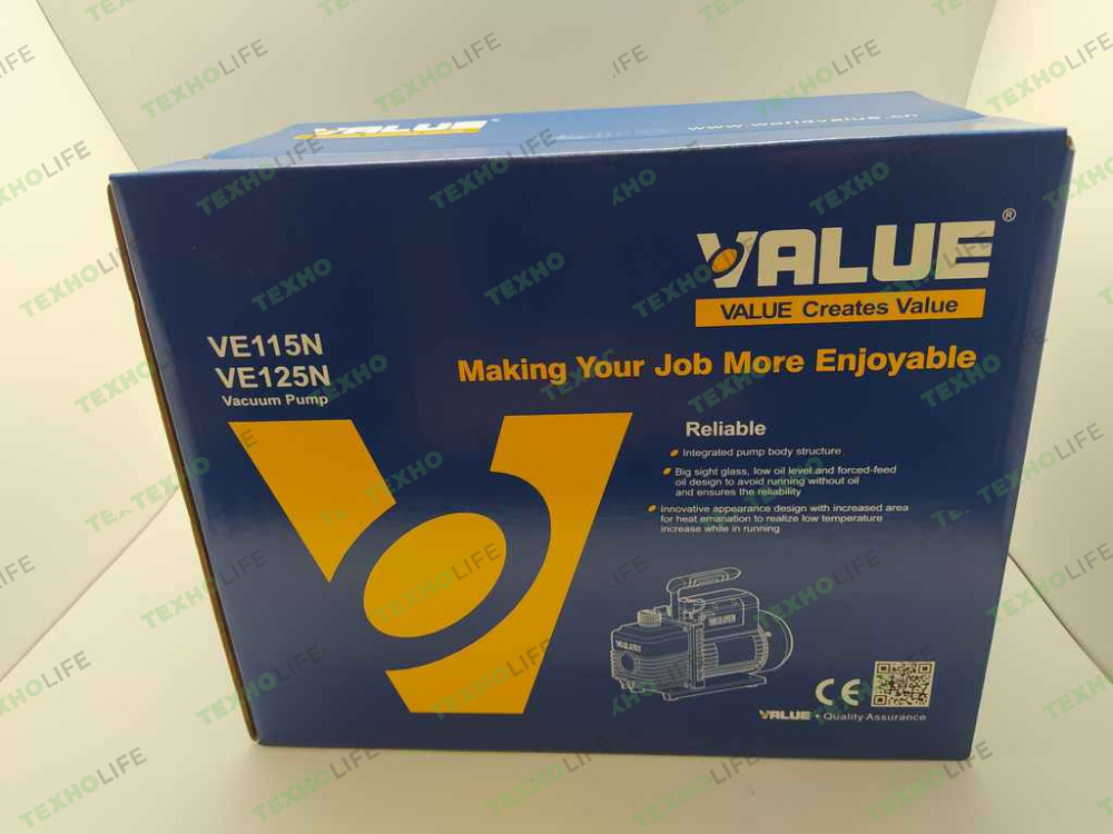 Вакуумный насос 1-ст VALUE VE115N (51л/мин)