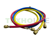 Шланг заправочный ECQ 1/4 (90см) R-134, R-22 (600-3000 PSI) за 1 шт, качественный