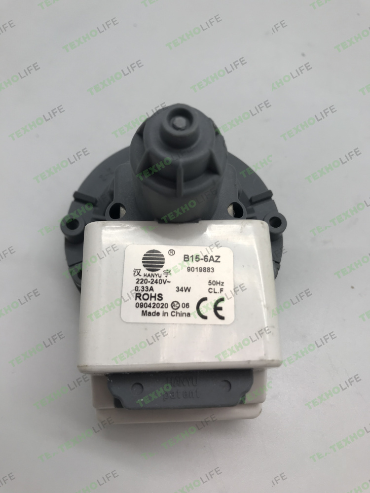 Насос стиральной машины, HANYU, 34W, на 3-ех винтах, клеммы вперед, 0215499