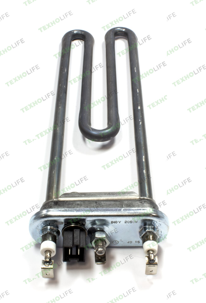 ТЭН стиральной машины, 2050W, L-235-180мм, Whirlpool, с датчиком, 00201244, HTR003WH, Thermowatt