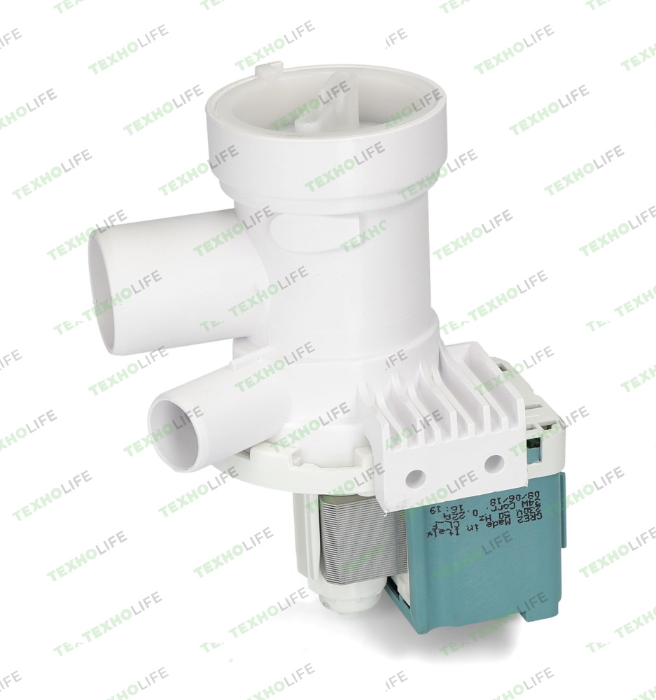 Насос стиральной машины, GRE, 34W, на 8 защелках, клеммы назад, с улиткой, Ardo, 00215392
