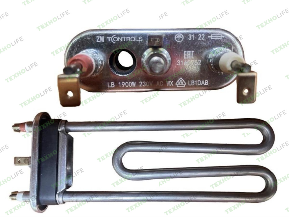 ТЭН стиральной машины, 1900W, L-180мм, прямой, с отвер. под датч, Samsung, DC47-00006B, T-CONTROLS