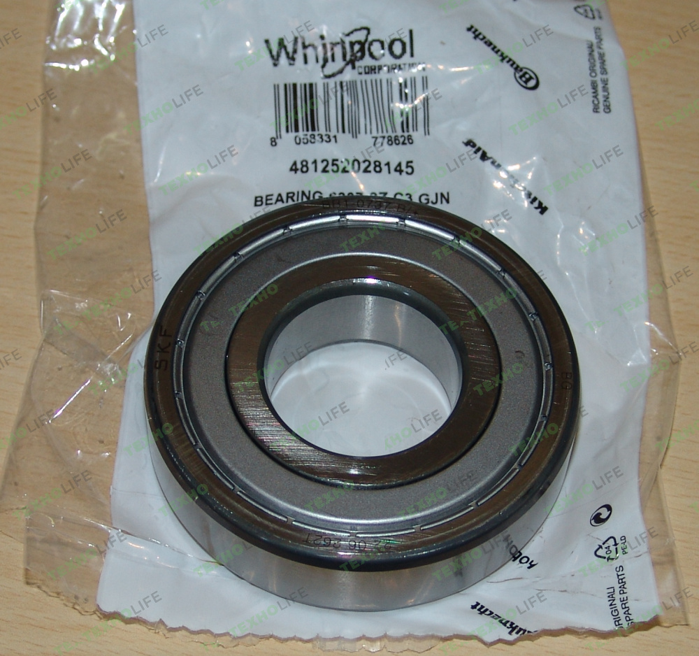 Подшипник 6307 ZZ (35*80*21) в упаковке Whirlpool 481252028145