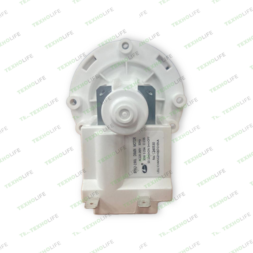Насос стиральной машины, LEILI, BPX2-190L, 30W, на 3-ех защелках, клеммы назад раздельно