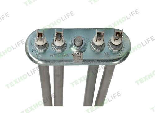 ТЭН 6000 Вт (3000+3000), 220V, для промышленной стир. маш. L-465 мм, без отверстия, Thermowatt