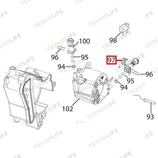 Клапан обратный кофемашины/кофеварки, DeLonghi, 7313219401