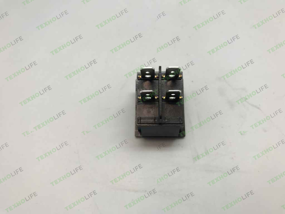 Выключатель зеленый KCD4 16А 250V, 20A 125V (4-х контакт.) клавишный