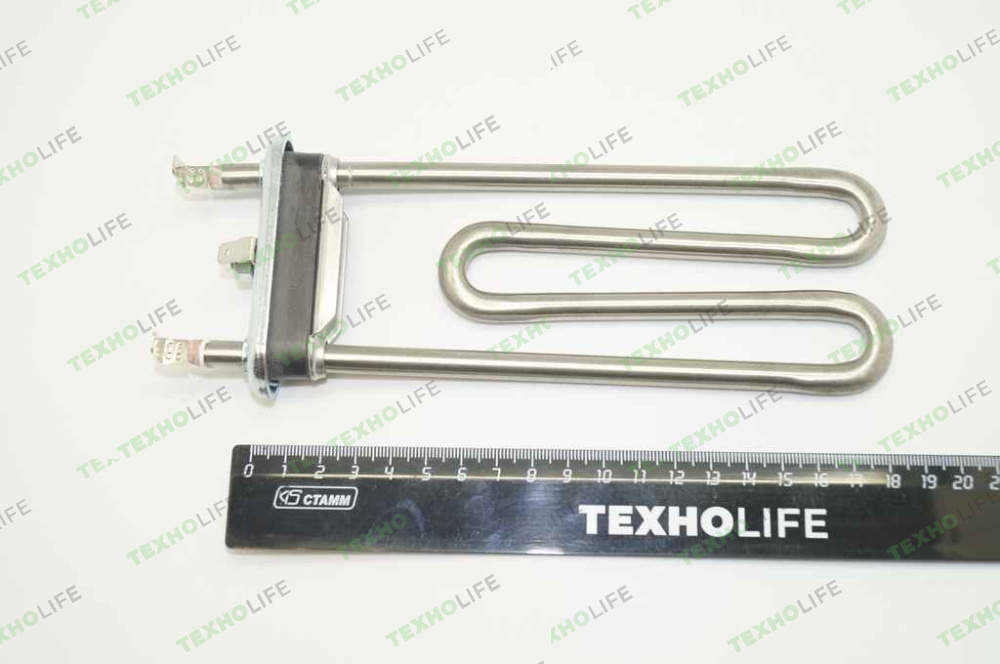 ТЭН стиральной машины, 2000W, L-180мм, прямой без отв. Kawai с 2 термопредохр. Samsung DC47-00006V